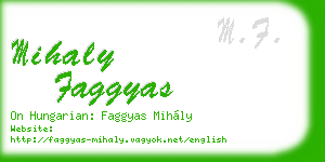 mihaly faggyas business card
